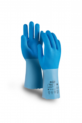 Перчатки рабочие "Рефлекс" многослойные латексные цвет синий